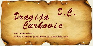 Dragija Ćurković vizit kartica